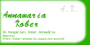 annamaria kober business card