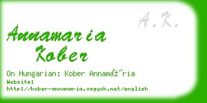 annamaria kober business card